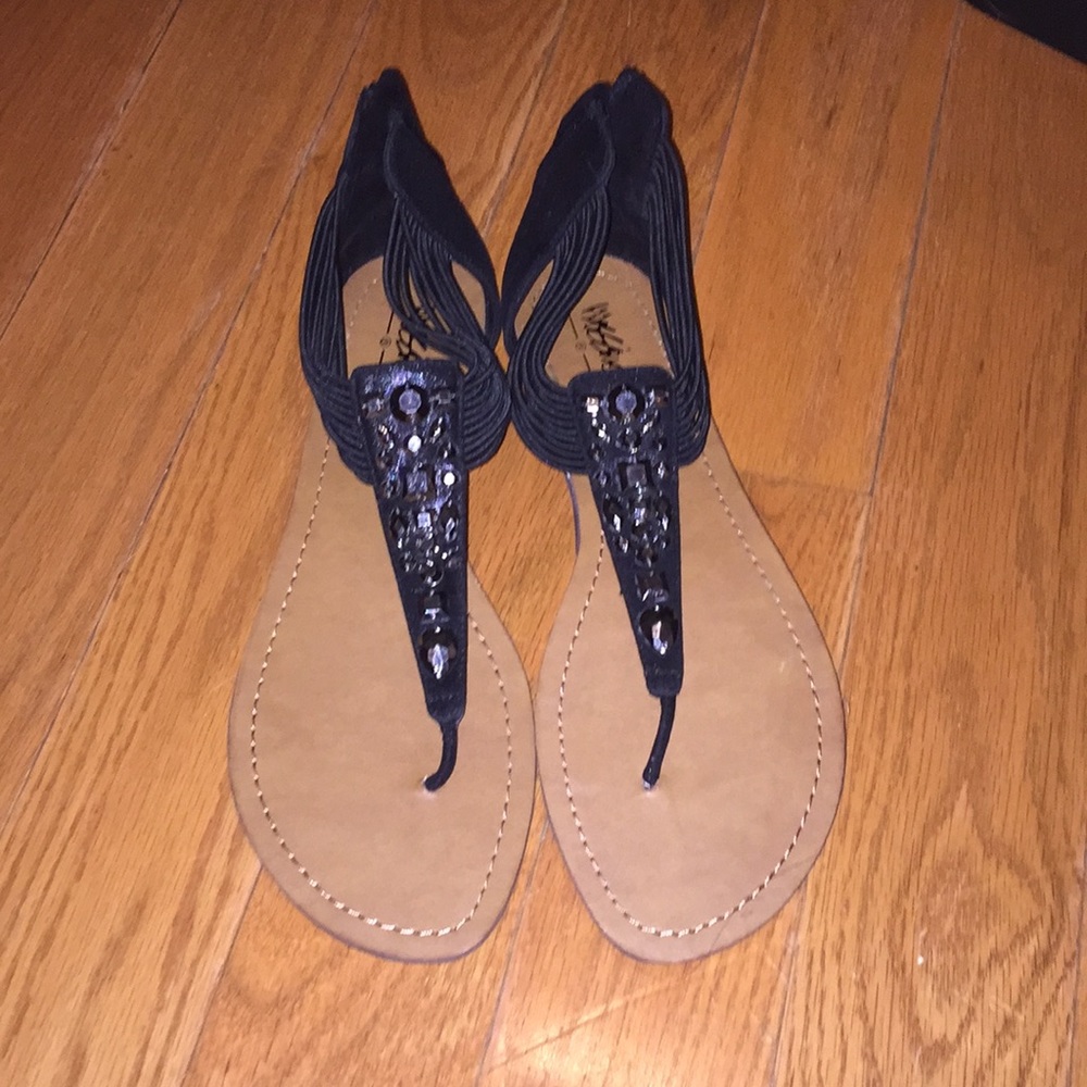Black Rhinestone Mossimo sandals.